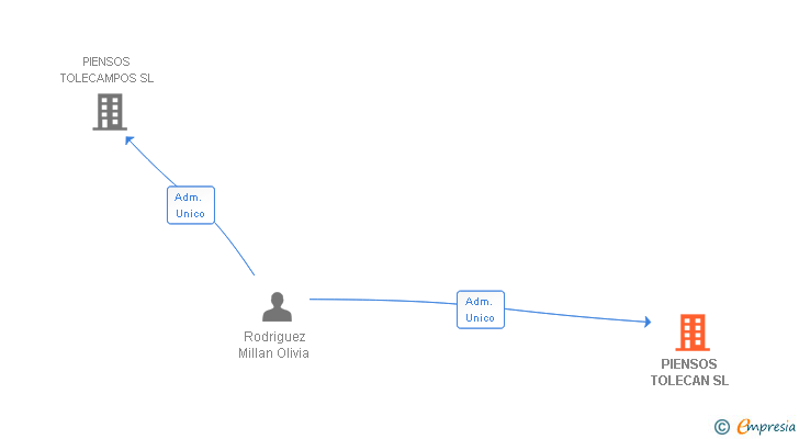 Vinculaciones societarias de PIENSOS TOLECAN SL