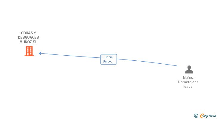 Vinculaciones societarias de GRUAS Y DESGUACES MUÑOZ SL