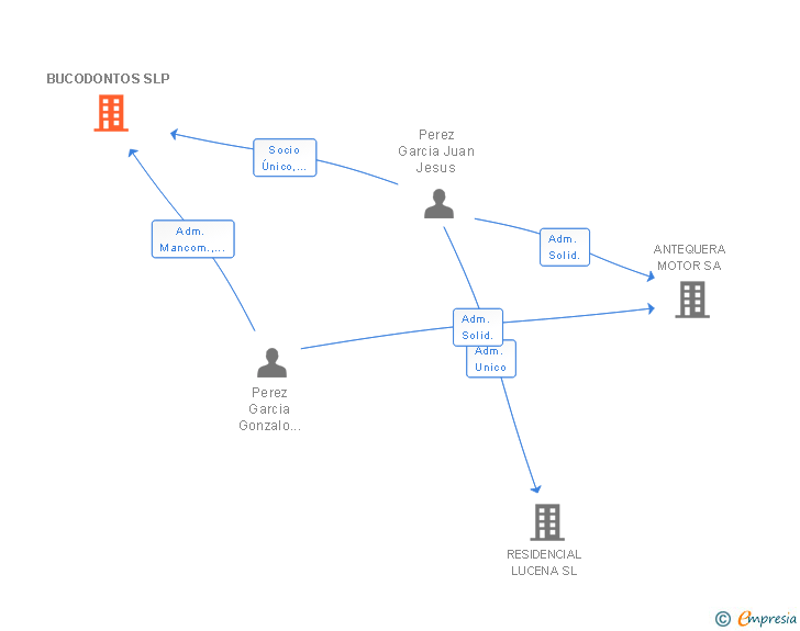 Vinculaciones societarias de BUCODONTOS SLP