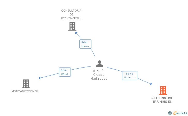 Vinculaciones societarias de ALTERNATIVE TRAINING SL