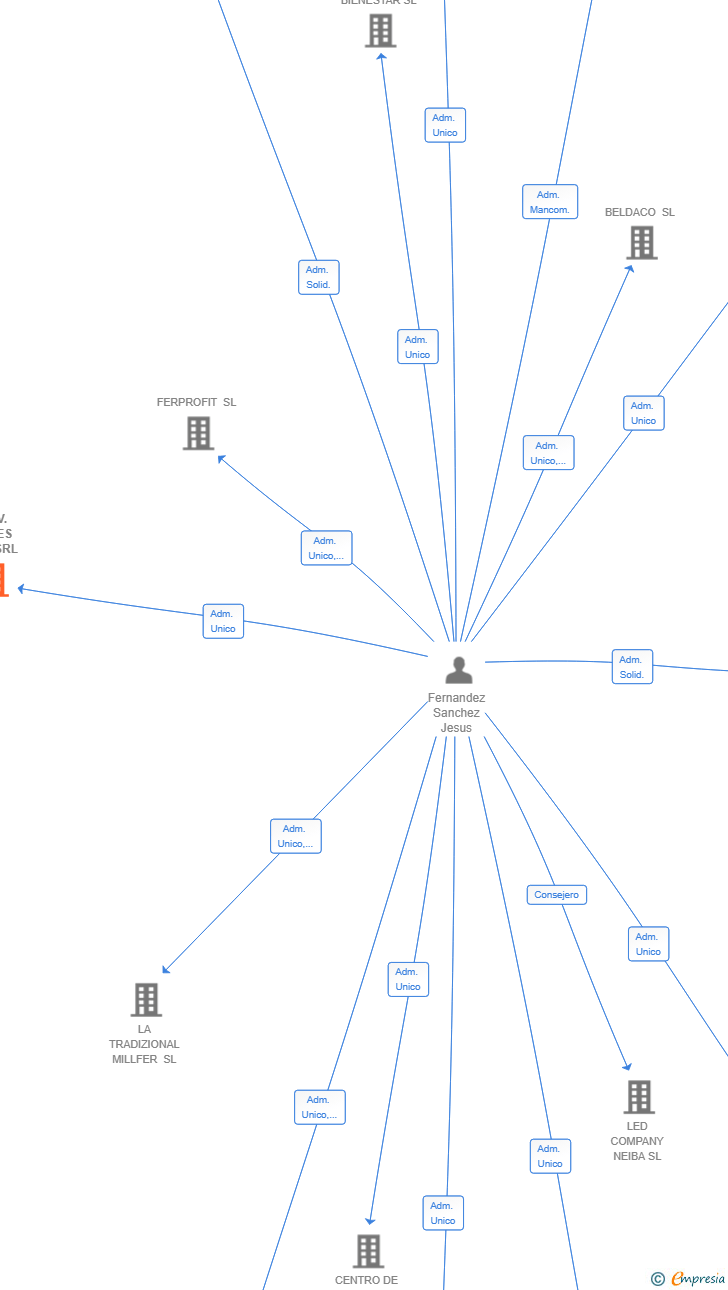 Vinculaciones societarias de F.F.V. FITNES 2024 SRL