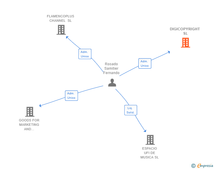 Vinculaciones societarias de DIGICOPYRIGHT SL