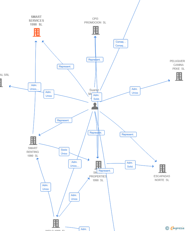 Vinculaciones societarias de SMART SERVICES 1990 SL