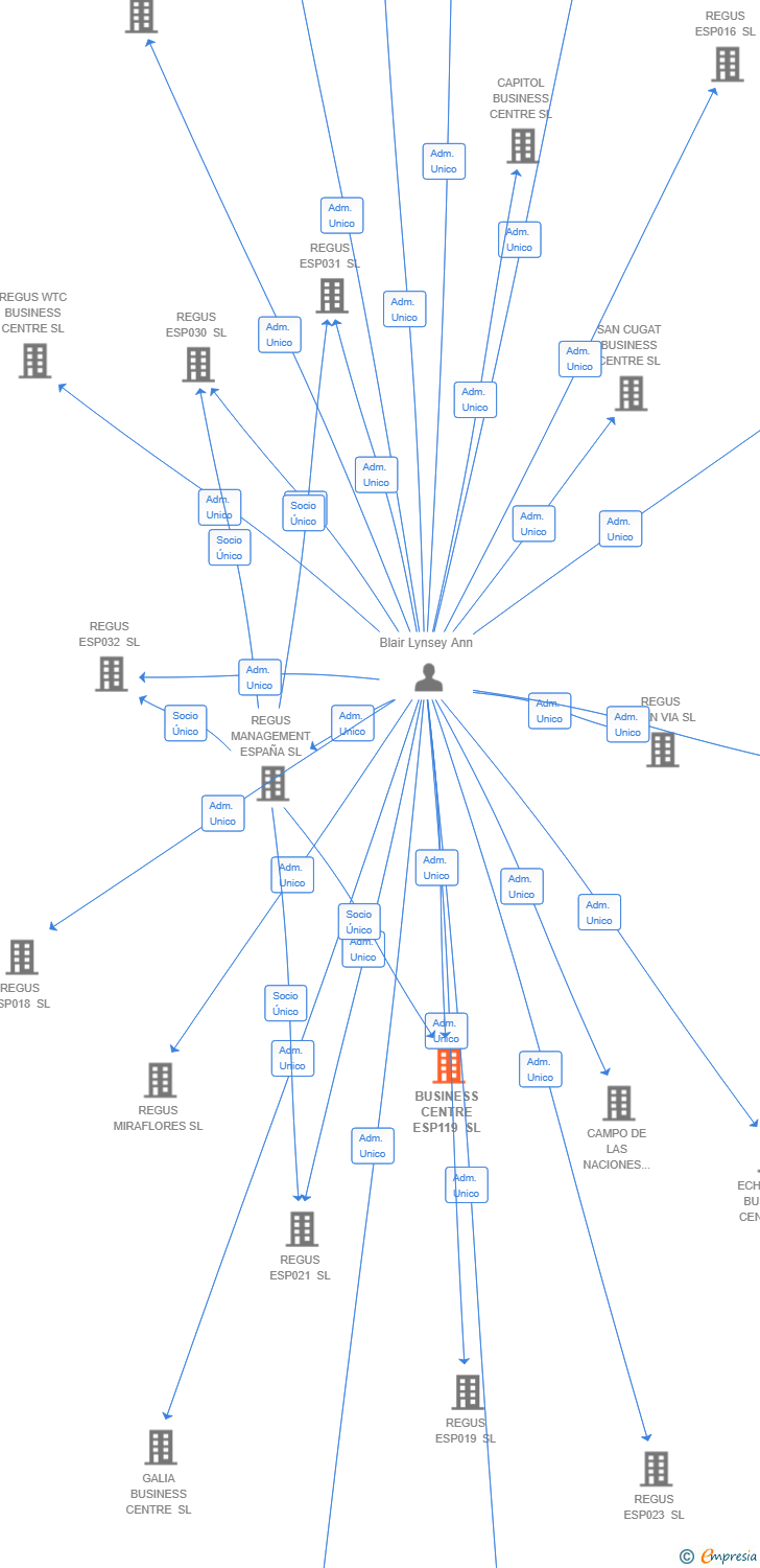 Vinculaciones societarias de BUSINESS CENTRE ESP119 SL