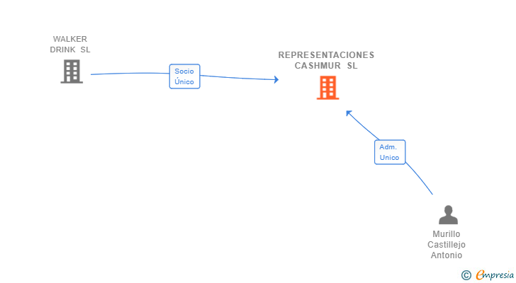 Vinculaciones societarias de REPRESENTACIONES CASHMUR SL