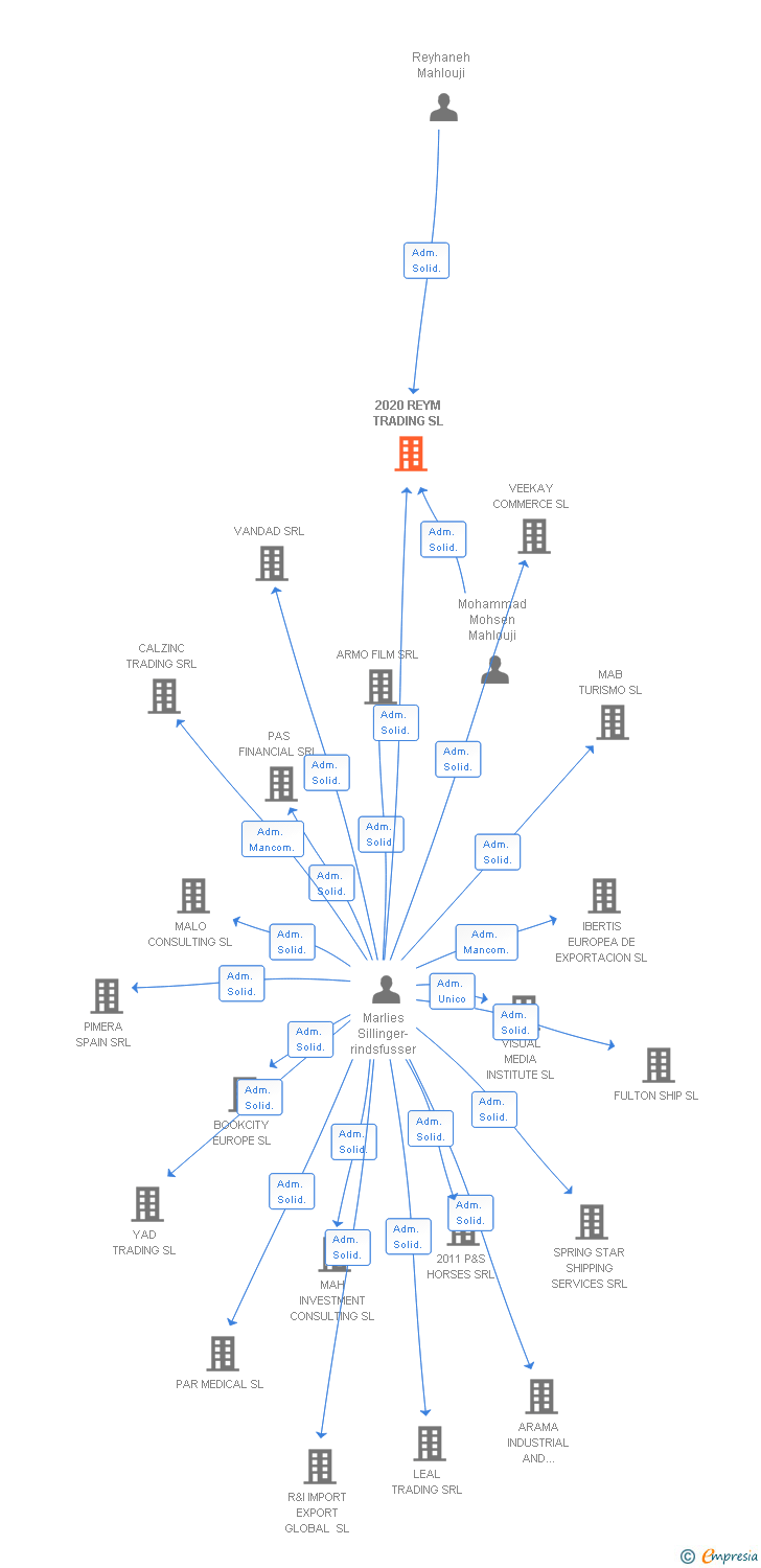 Vinculaciones societarias de 2020 REYM TRADING SL