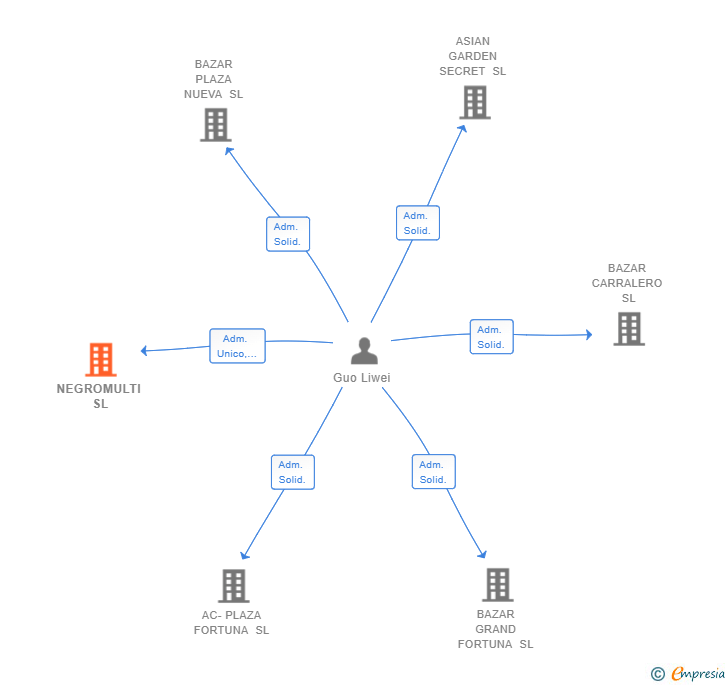 Vinculaciones societarias de NEGROMULTI SL