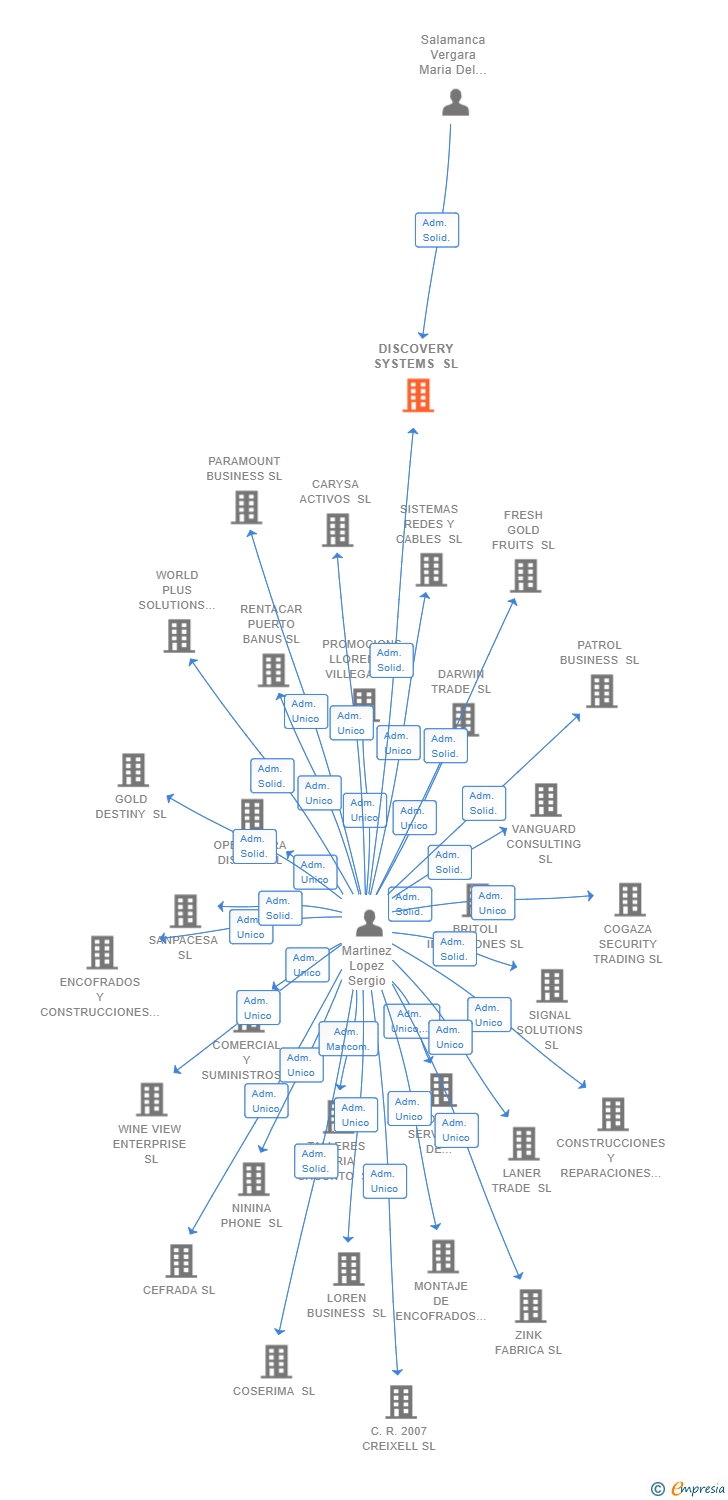 Vinculaciones societarias de DISCOVERY SYSTEMS SL