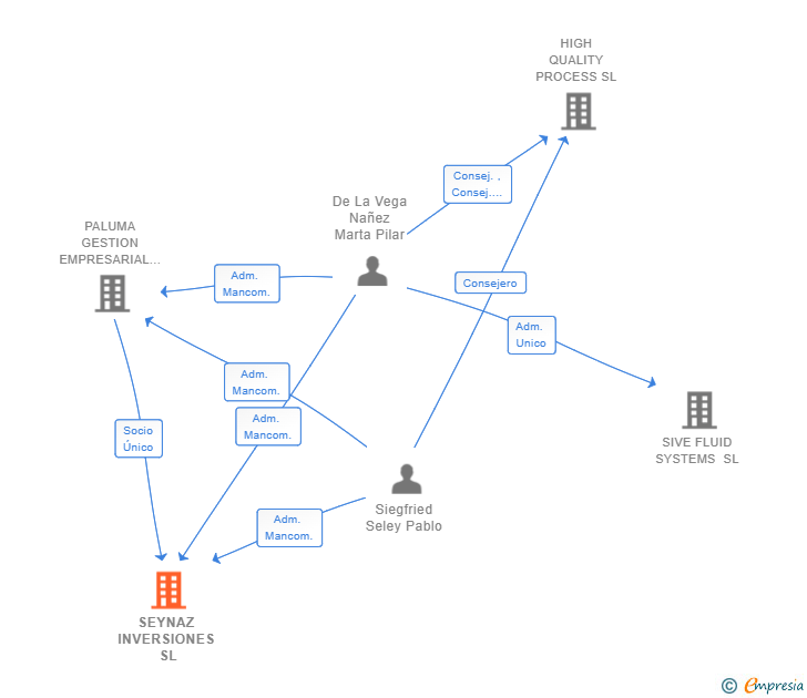 Vinculaciones societarias de SEYNAZ INVERSIONES SL