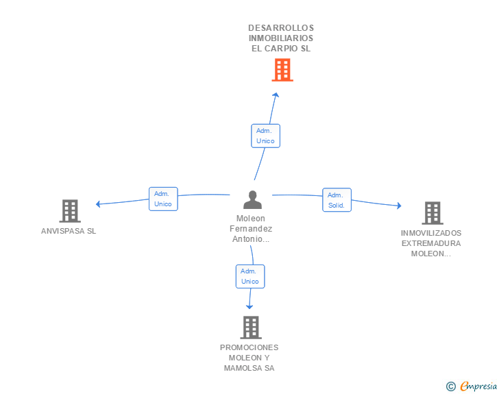 Vinculaciones societarias de DESARROLLOS INMOBILIARIOS EL CARPIO SL