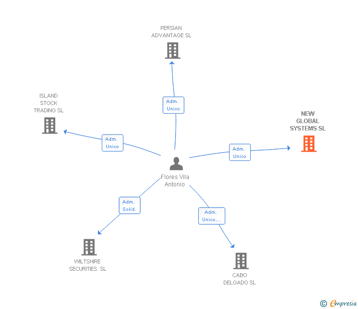 Vinculaciones societarias de NEW GLOBAL SYSTEMS SL