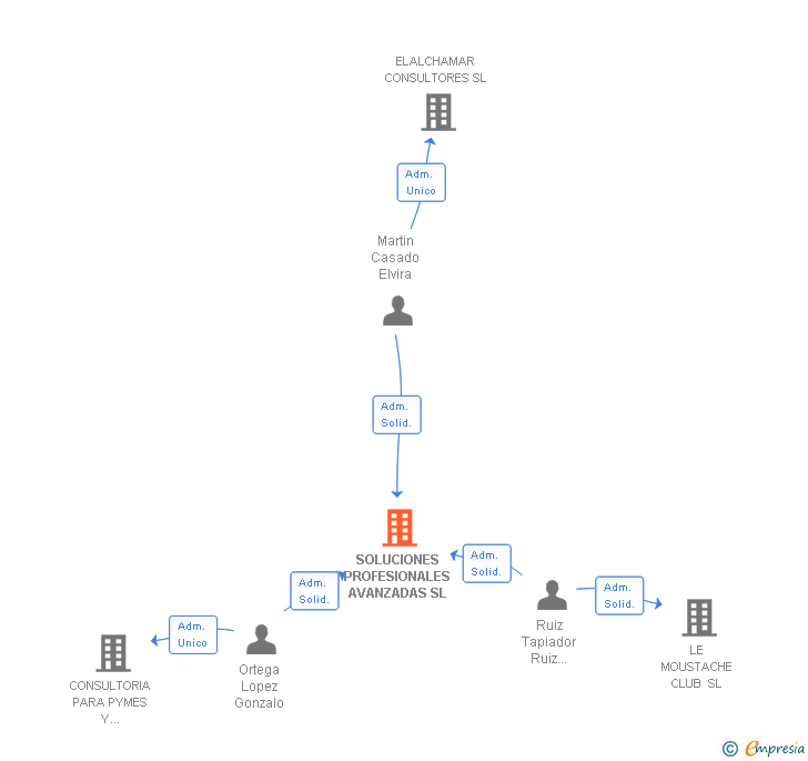 Vinculaciones societarias de SOLUCIONES PROFESIONALES AVANZADAS SL