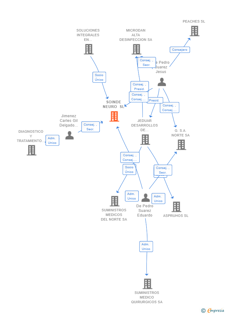 Vinculaciones societarias de SOINDE NEURO SL