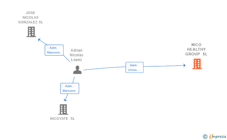 Vinculaciones societarias de NICO HEALTHY GROUP SL