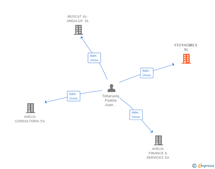 Vinculaciones societarias de 1TO1HOMES SL