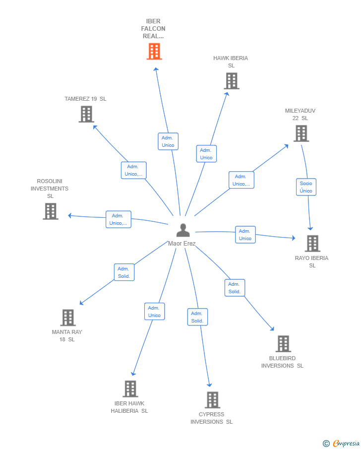 Vinculaciones societarias de IBER FALCON REAL ESTATE SL