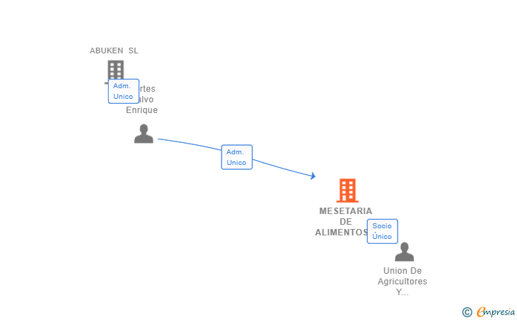 Vinculaciones societarias de MESETARIA DE ALIMENTOS SL