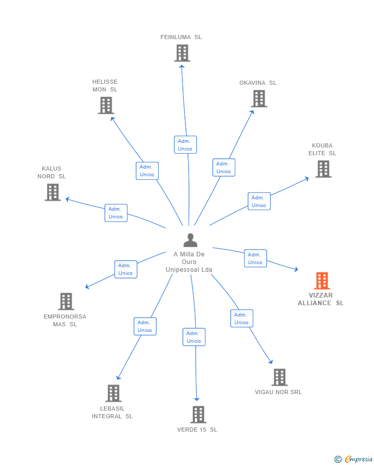 Vinculaciones societarias de VIZZAR ALLIANCE SL