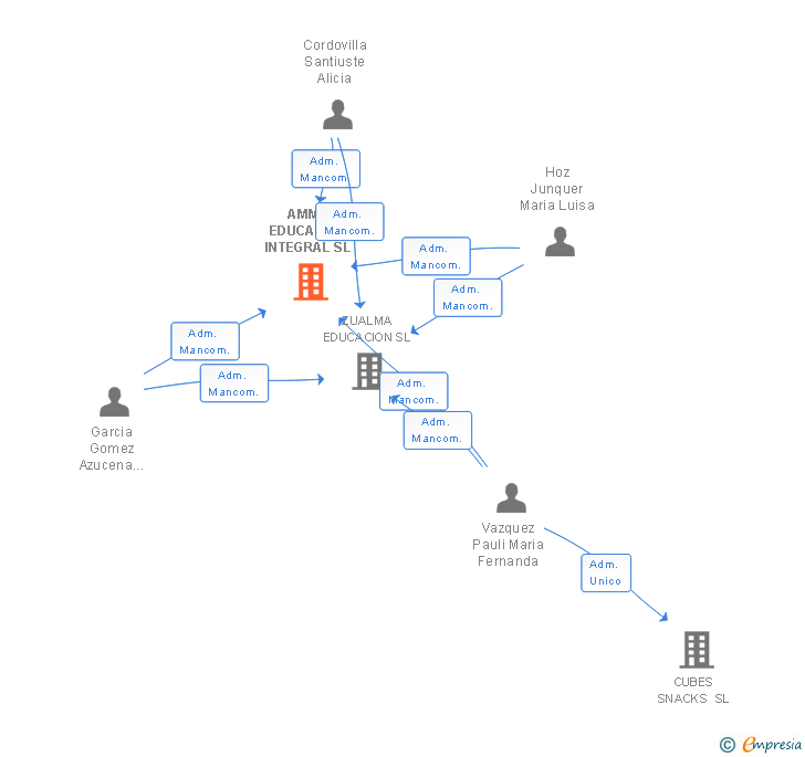 Vinculaciones societarias de AMMA EDUCACION INTEGRAL SL