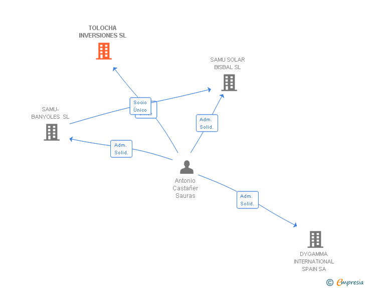 Vinculaciones societarias de TOLOCHA INVERSIONES SL