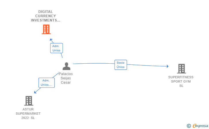 Vinculaciones societarias de DIGITAL CURRENCY INVESTMENTS SL
