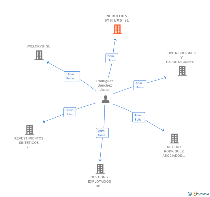 Vinculaciones societarias de NEBULOUS SYSTEMS SL