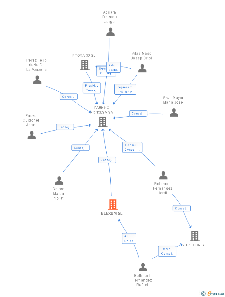 Vinculaciones societarias de BLEXUM SL