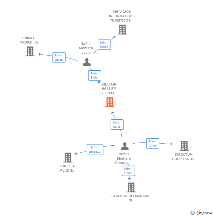 Vinculaciones societarias de SILICON VALLEY GLOBAL SERVICES SL