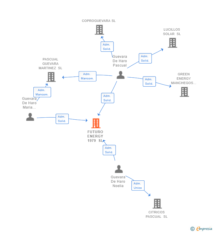 Vinculaciones societarias de FUTURO ENERGY 1979 SL