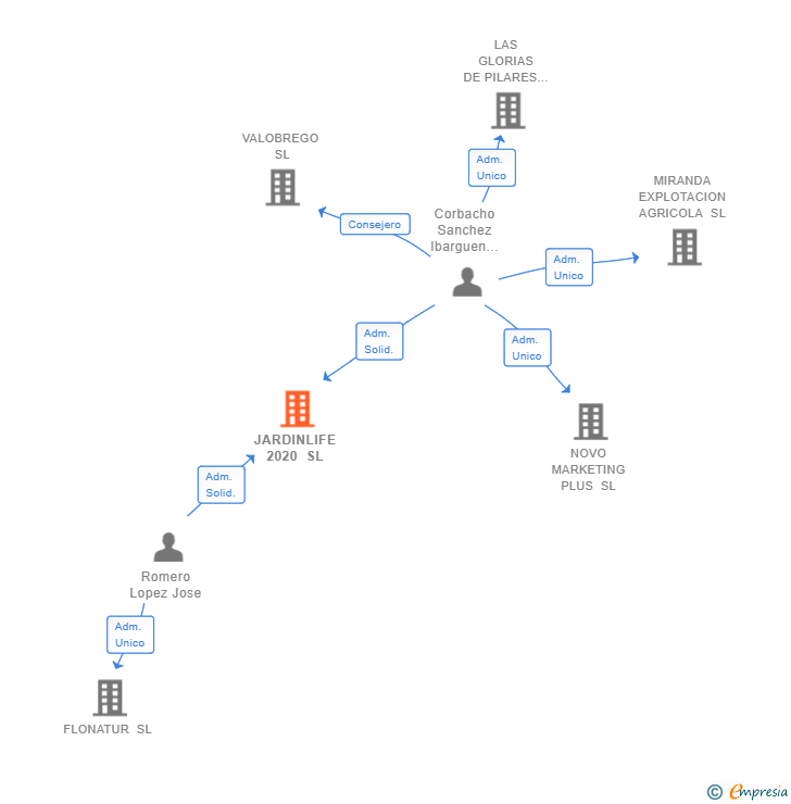 Vinculaciones societarias de JARDINLIFE 2020 SL