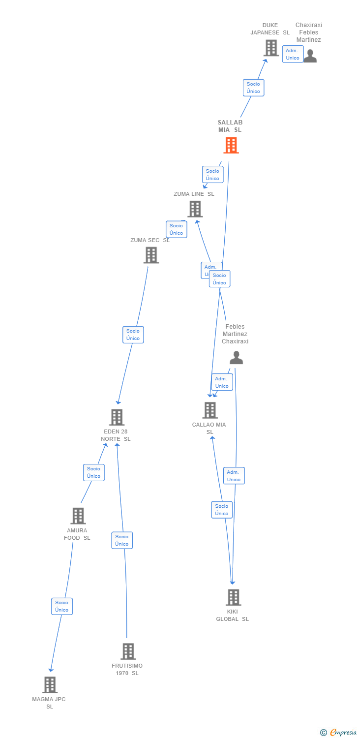 Vinculaciones societarias de SALLAB MIA SL