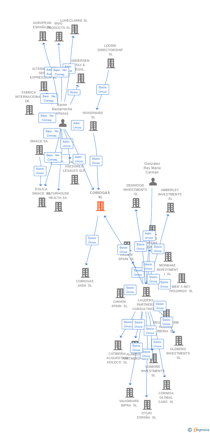 Vinculaciones societarias de COBIOGAS SL