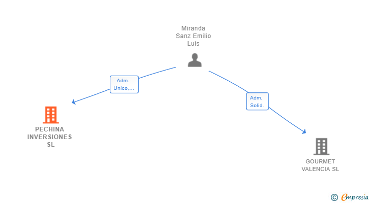 Vinculaciones societarias de PECHINA INVERSIONES SL