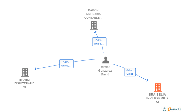 Vinculaciones societarias de BRAISELIA INVERSIONES SL