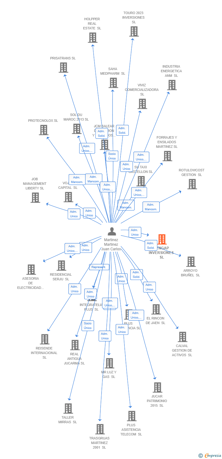 Vinculaciones societarias de SYNGAP INVERSIONES SL