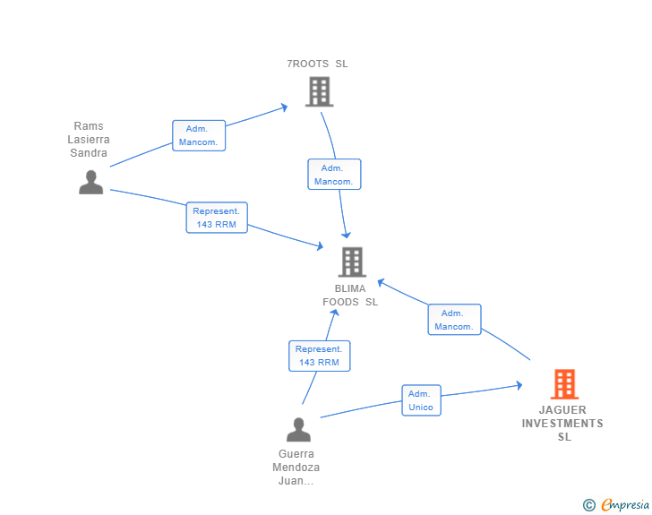 Vinculaciones societarias de JAGUER INVESTMENTS SL