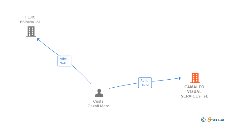 Vinculaciones societarias de CAMALEO VISUAL SERVICES SL