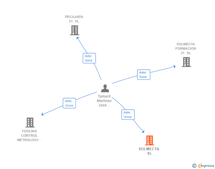 Vinculaciones societarias de SOLMECTA SL