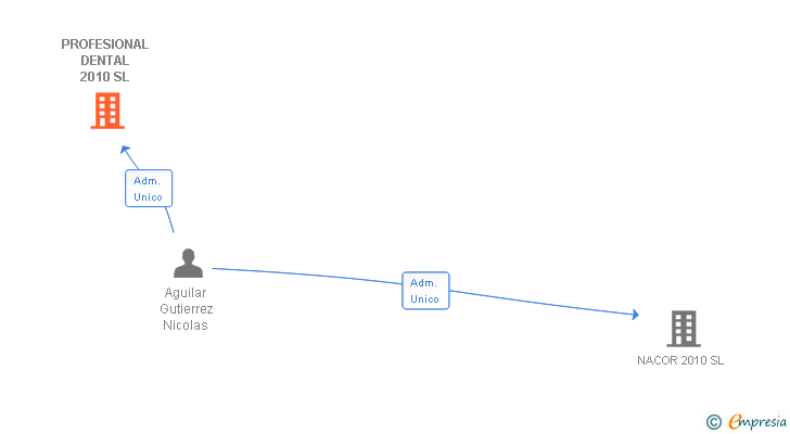 Vinculaciones societarias de PROFESIONAL DENTAL 2010 SL