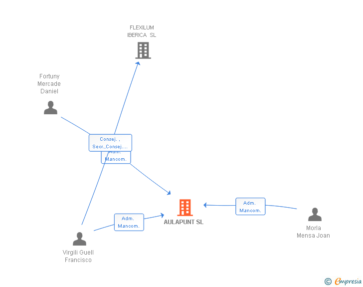 Vinculaciones societarias de AULAPUNT SL