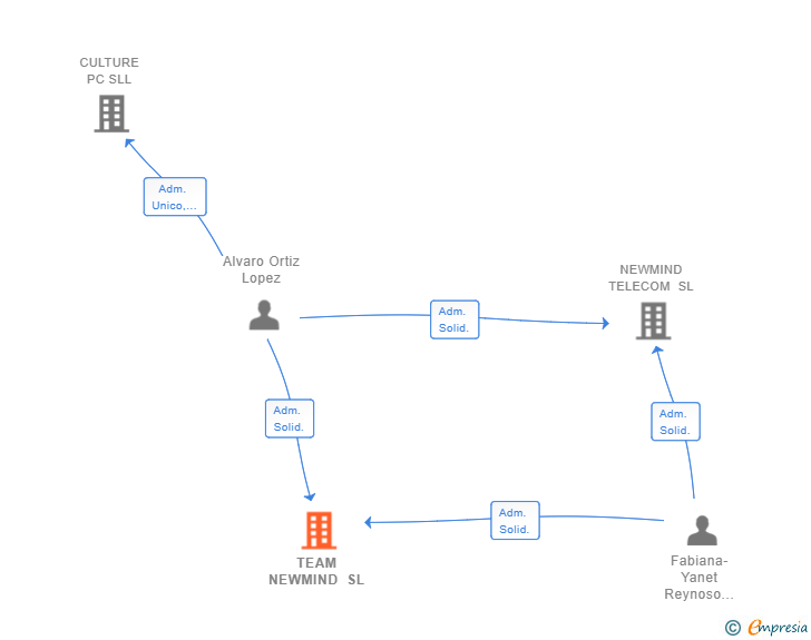 Vinculaciones societarias de TEAM NEWMIND SL