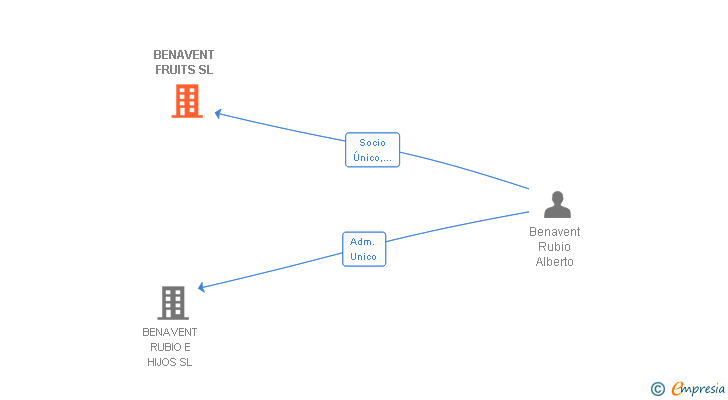 Vinculaciones societarias de BENAVENT FRUITS SL