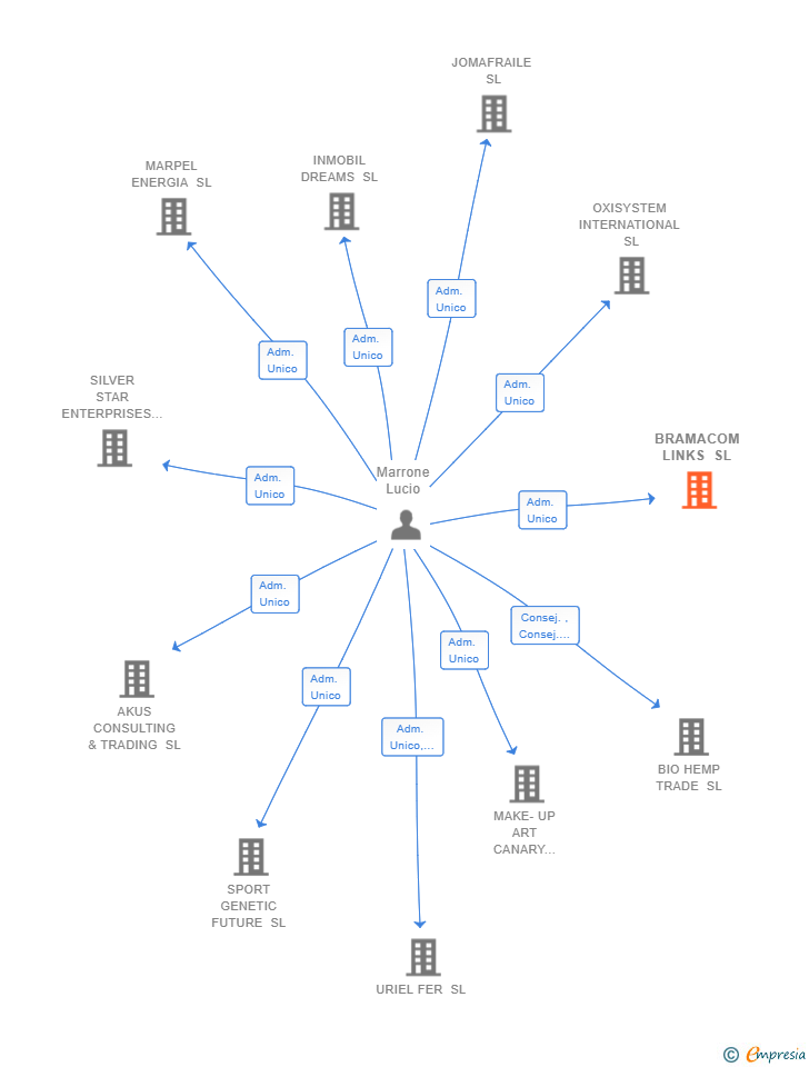 Vinculaciones societarias de BRAMACOM LINKS SL