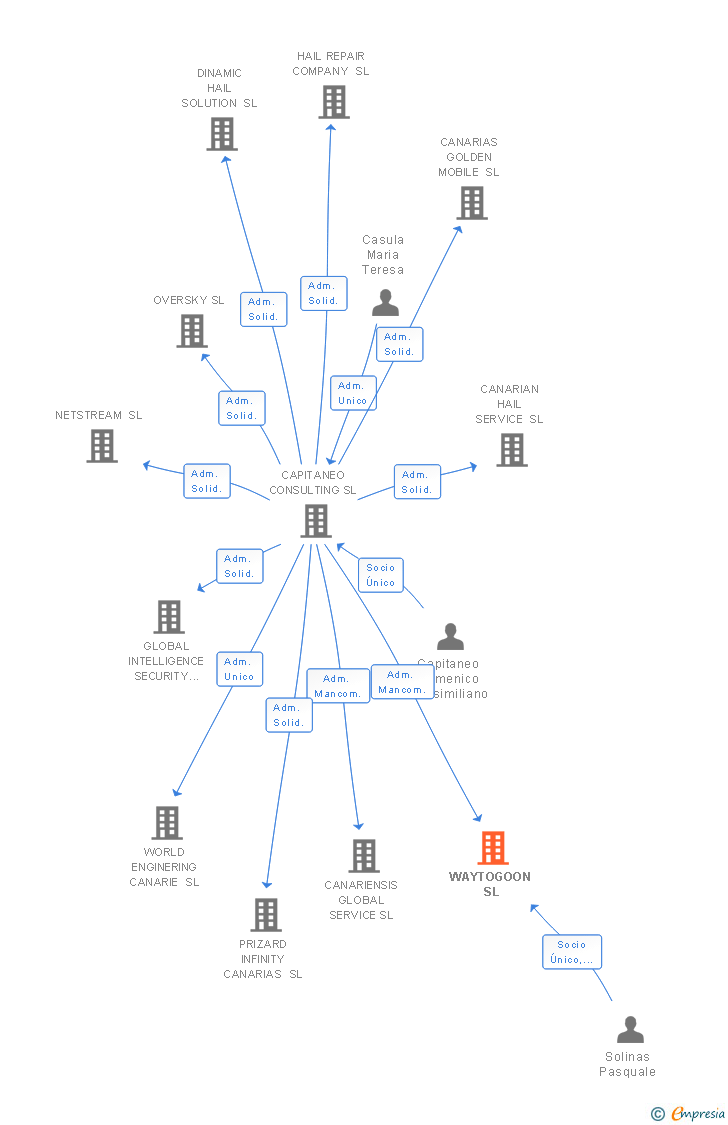 Vinculaciones societarias de WAYTOGOON SL