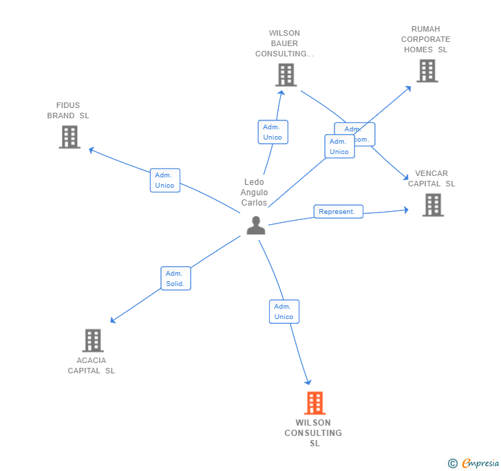 Vinculaciones societarias de WILSON CONSULTING SL