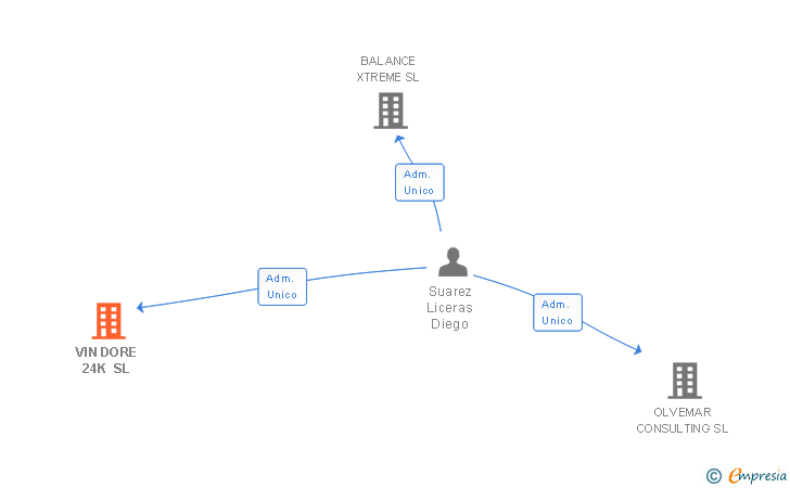 Vinculaciones societarias de VIN DORE 24K SL