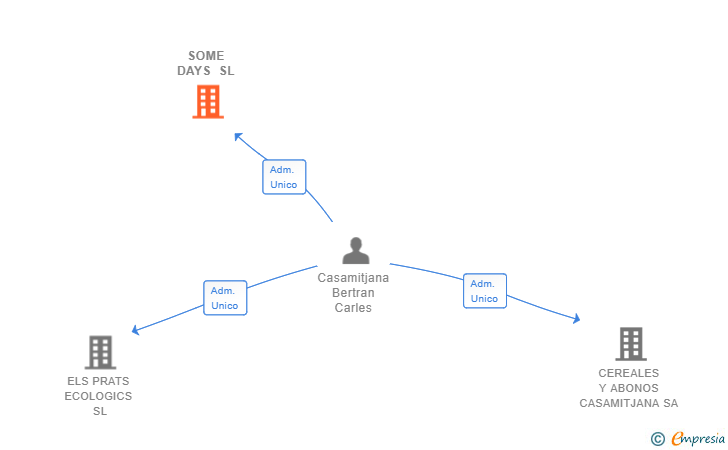 Vinculaciones societarias de SOME DAYS SL
