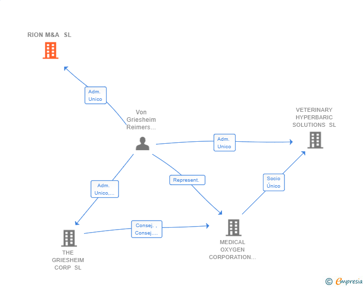 Vinculaciones societarias de RION M&A SL