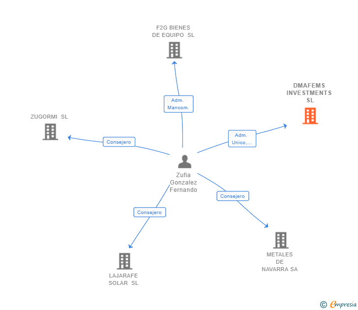 Vinculaciones societarias de DMAFEMS INVESTMENTS SL