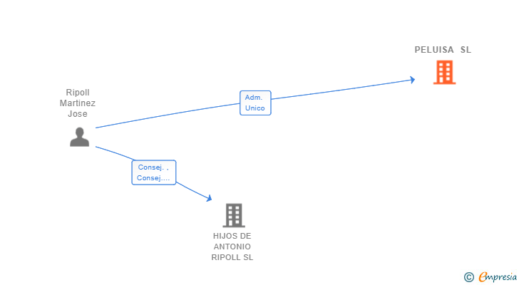 Vinculaciones societarias de PELUISA SL